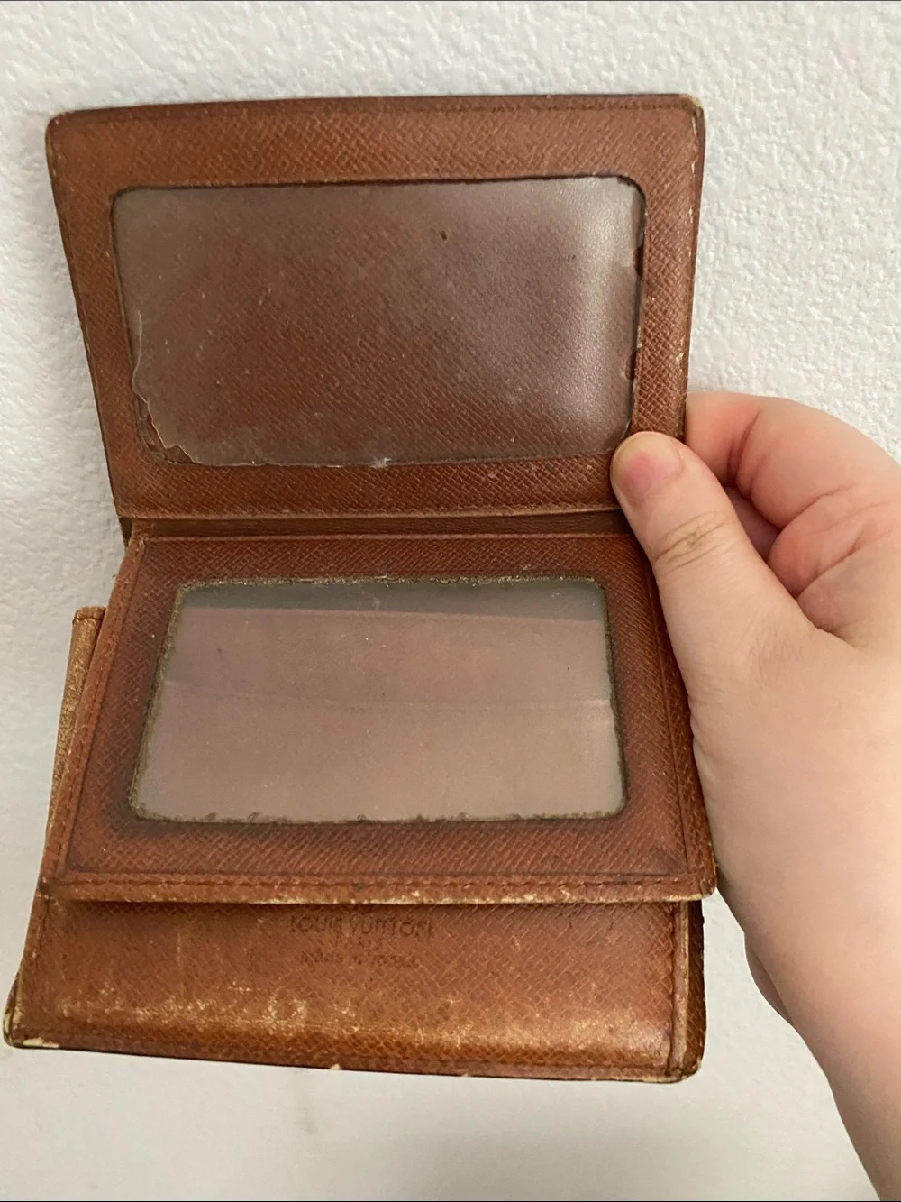 Authentic Louis Vuitton Monogram Canvas Wallet in Brown and Gold